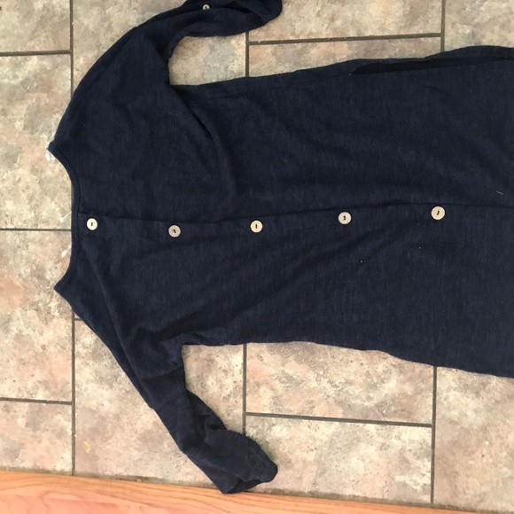 Navy Blue Sweater Dress - Picture 2 of 2